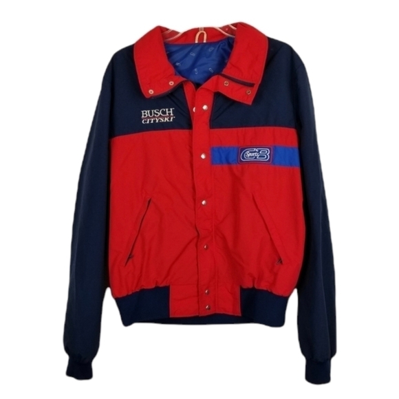 Vintage 80s CB Sports USA Made Youth XXL Men's Medium Busch City Ski Jacket Zip - Picture 1 of 16